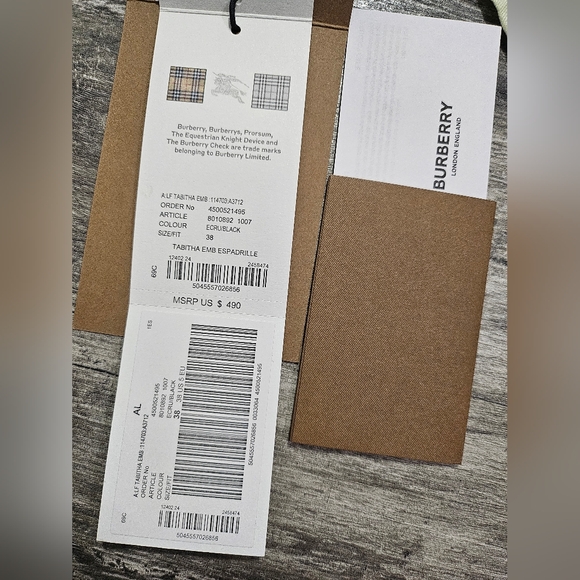 Burberry Tabitha Logo Espadrille Flats - Picture 4 of 9